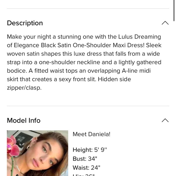 Lulu’s NWT NEVER WORN Med Black Satin OneShoulder FullLength Formal Gown Dress - Picture 8 of 8